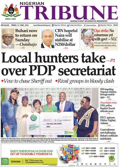 nigerian newspapers tribune them online